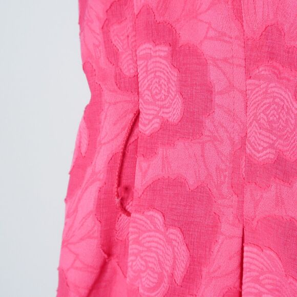 Nine West Womens Short Dress Size 8 Pink Floral Barbie‎ Wedding Vacation Resort - Picture 10 of 11